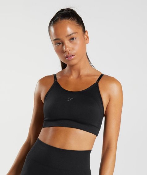 Women's Gymshark Flex Strappy Sports Bra Black | CA 0DAN56